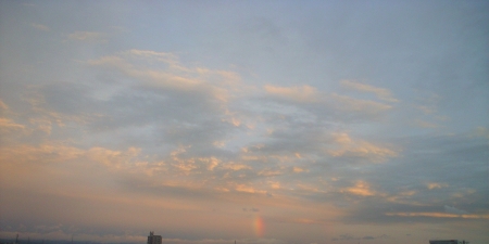 夕方の虹