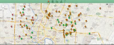 素晴らしいバンコク洪水情報マップ（地図の日本語も表示可能）